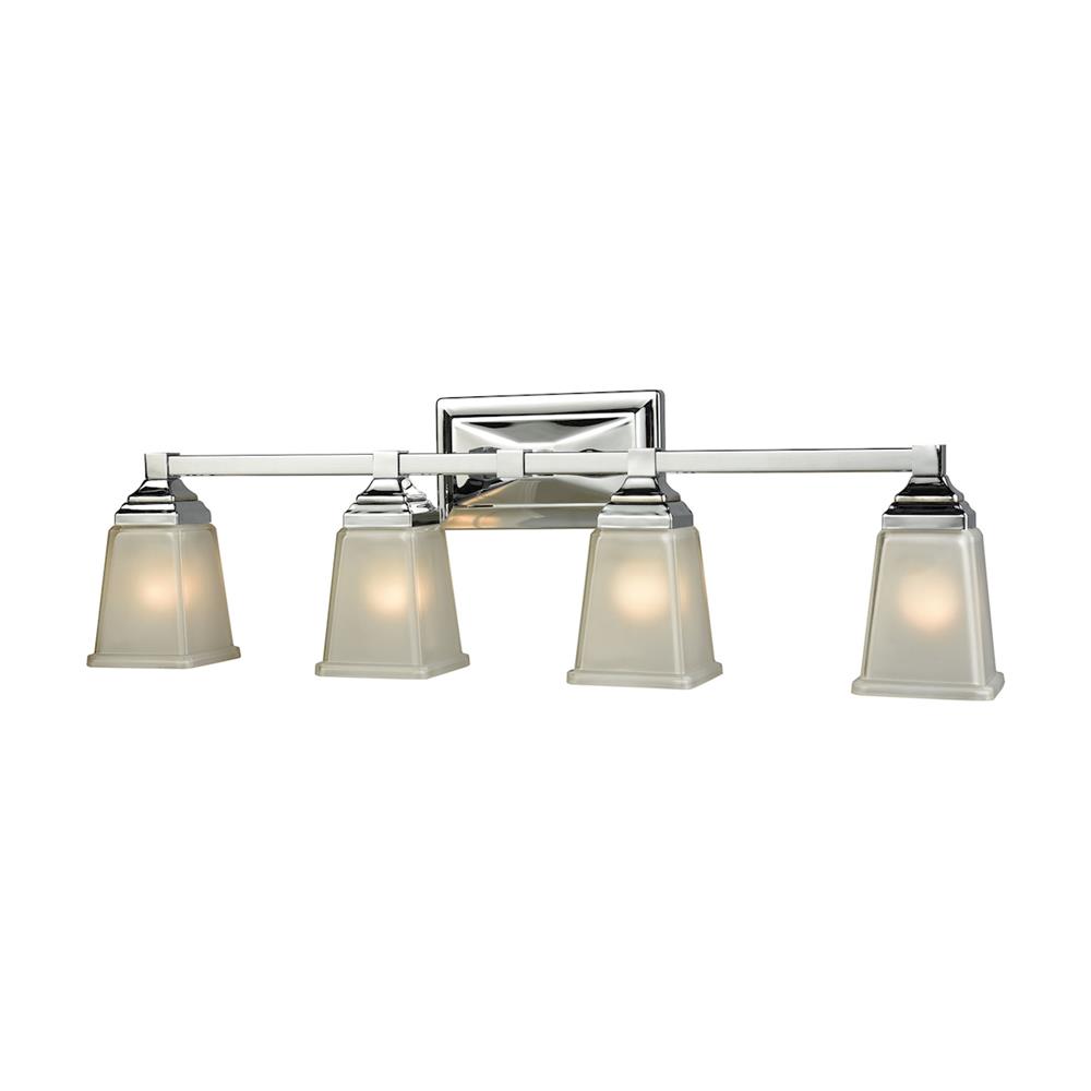Thomas Lighting CN573412 Sinclair 4 Light Bath In Polished Chrome With Frosted Glass