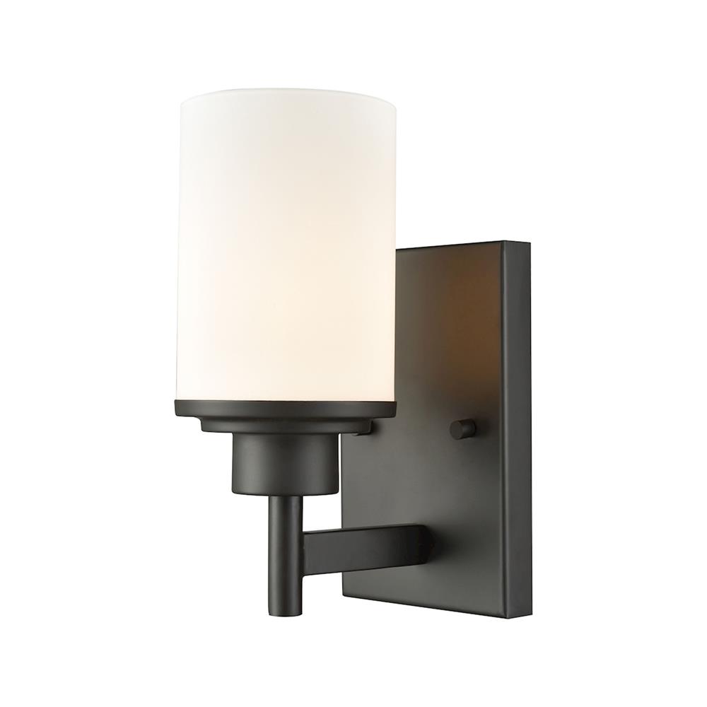 Thomas Lighting CN575171 Belmar 1 Light Bath In Oil Rubbed Bronze With Opal White Glass