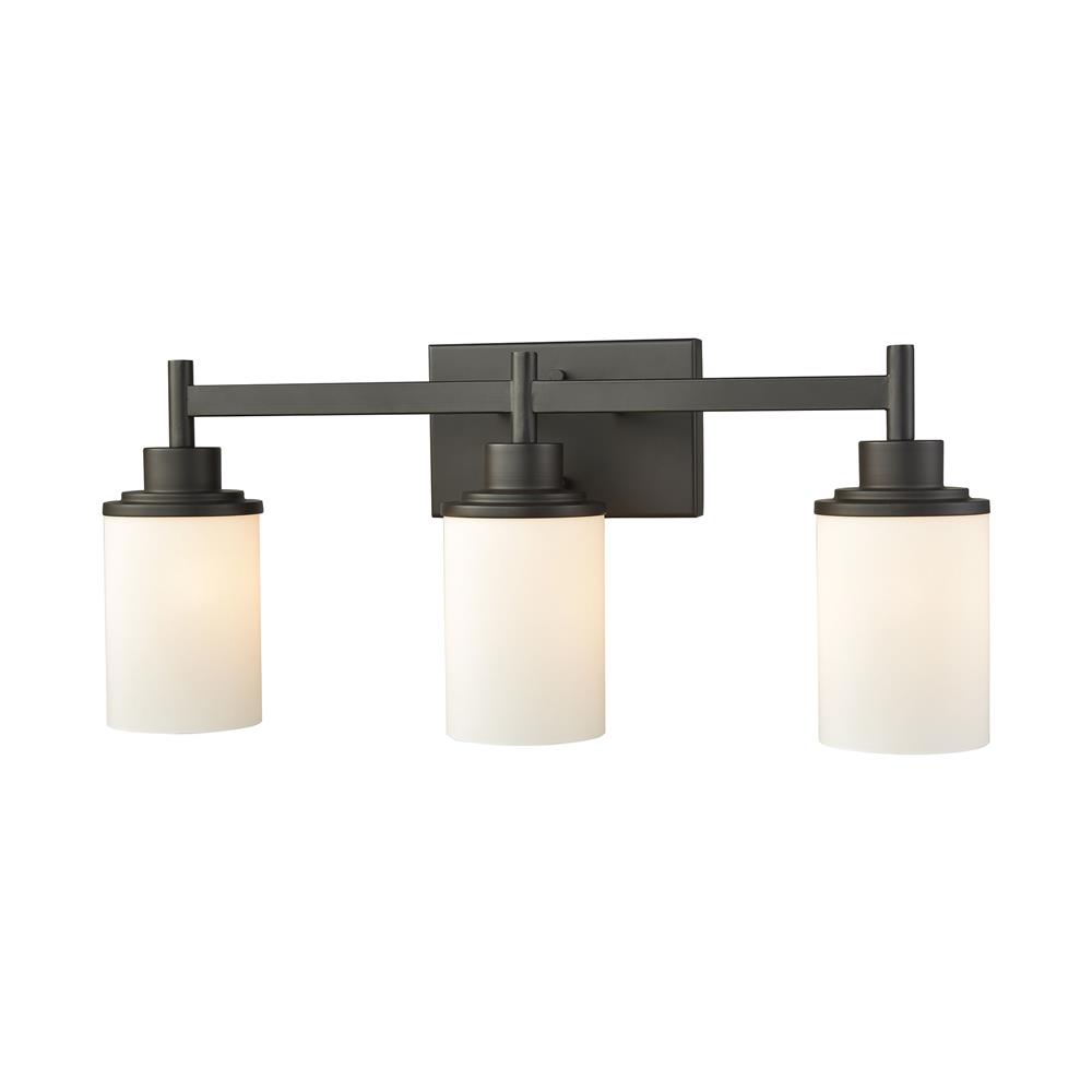 Thomas Lighting CN575311 Belmar 3 Light Bath In Oil Rubbed Bronze With Opal White Glass