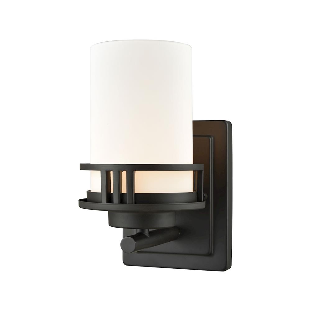 Thomas Lighting CN578171 Ravendale 1 Light Bath In Oil Rubbed Bronze With Opal White Glass