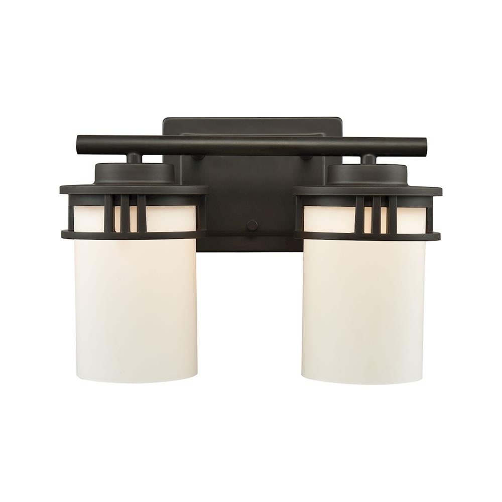 Thomas Lighting CN578211 Ravendale 2 Light Bath In Oil Rubbed Bronze With Opal White Glass