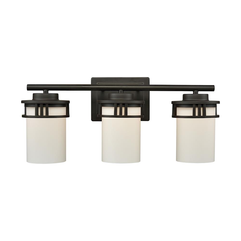 Thomas Lighting CN578311 Ravendale 3 Light Bath In Oil Rubbed Bronze With Opal White Glass