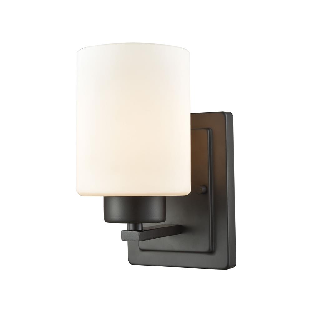 Thomas Lighting CN579171 Summit Place 1 Light Bath In Oil Rubbed Bronze With Opal White Glass