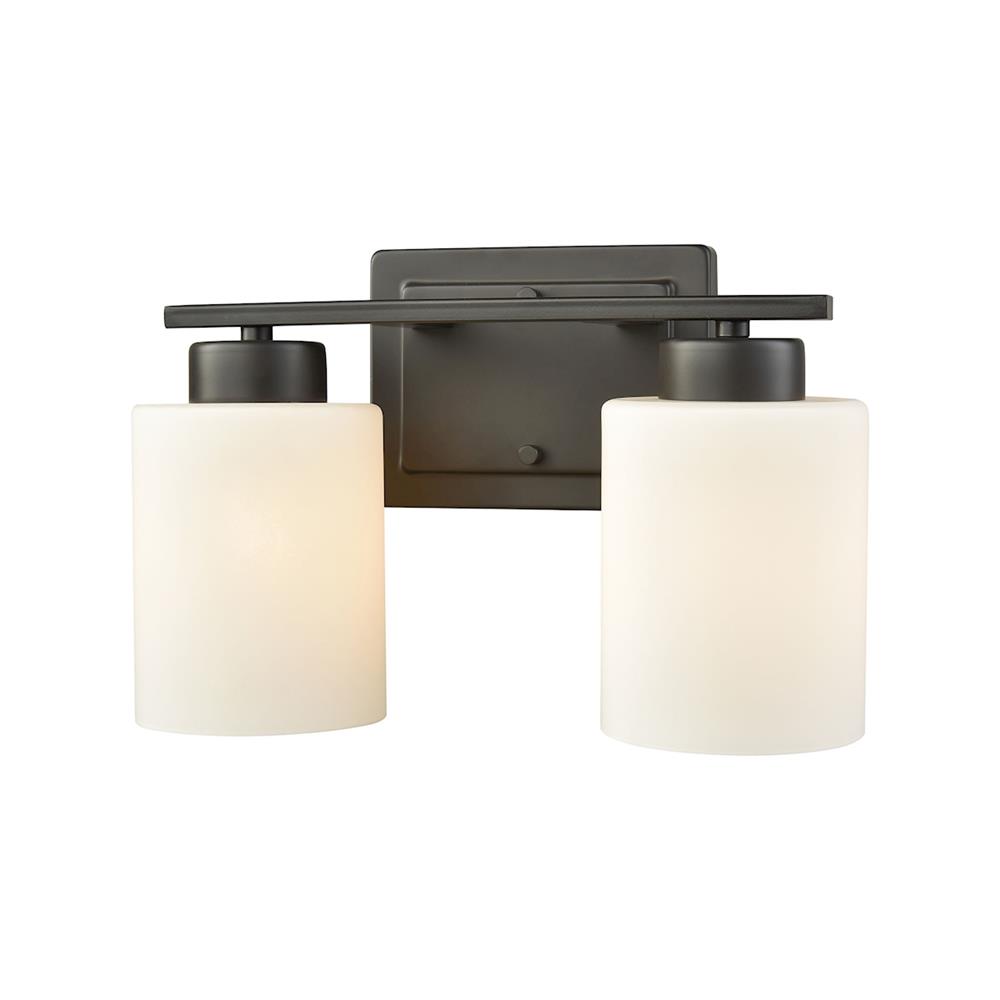 Thomas Lighting CN579211 Summit Place 2 Light Bath In Oil Rubbed Bronze With Opal White Glass