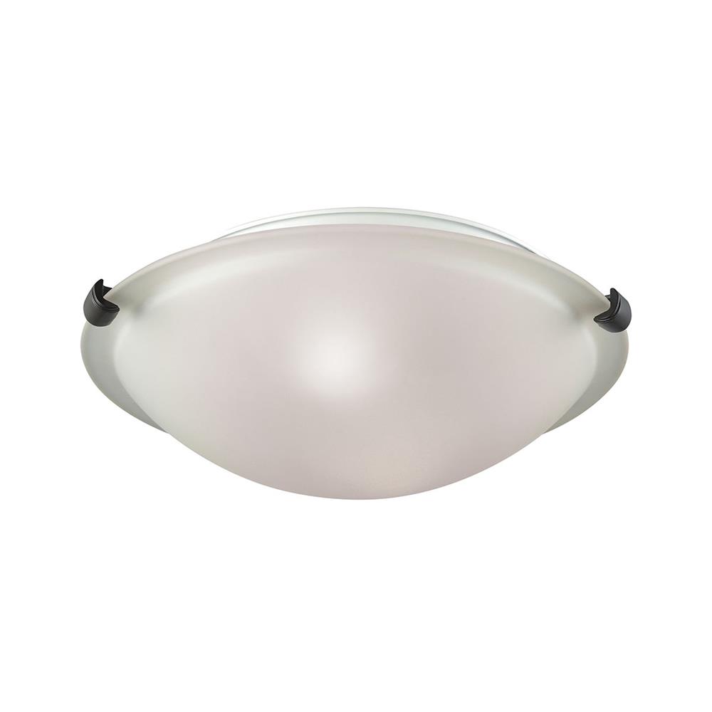 Thomas Lighting CN734299 Sunglow 2 Light Flush With White Glass And Oil Rubbed Bronze And Brushed Nickel Clips Included