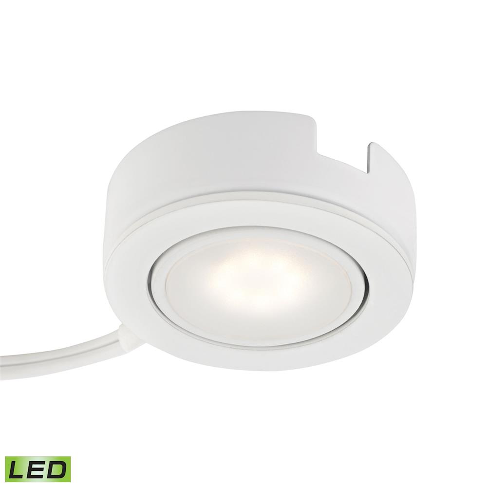 Thomas Lighting MLE423-5-30K Tuxedo Swivel 1 Light LED Undercabinet Light In White With Power Cord And Plug