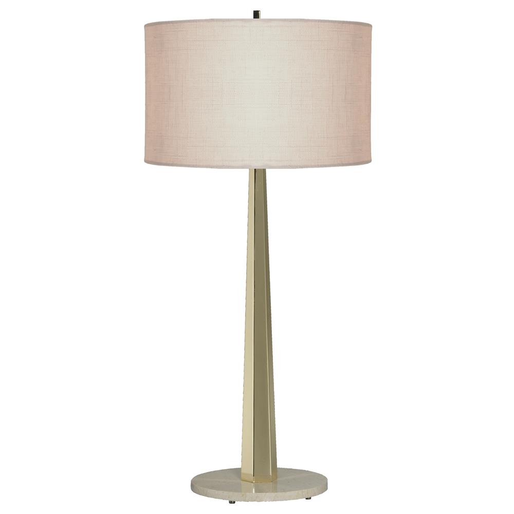 Thumprints 1092-ASL-2168 Citrine Table Lamp in Brass with Off White Shade