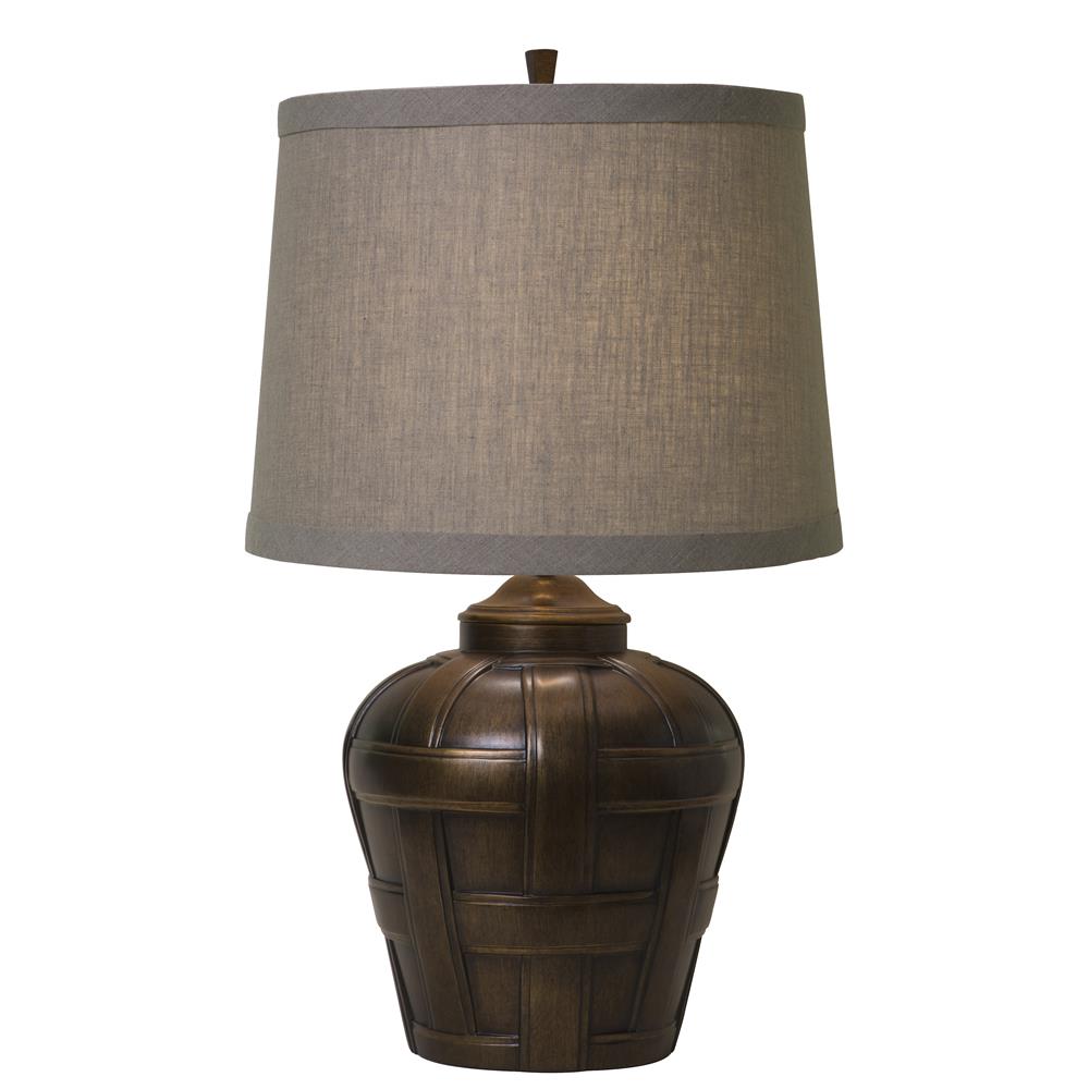 Thumprints 1176-ASL-2129 Ashbury Table Lamp in Antique Satin Bronze with Tan Shade