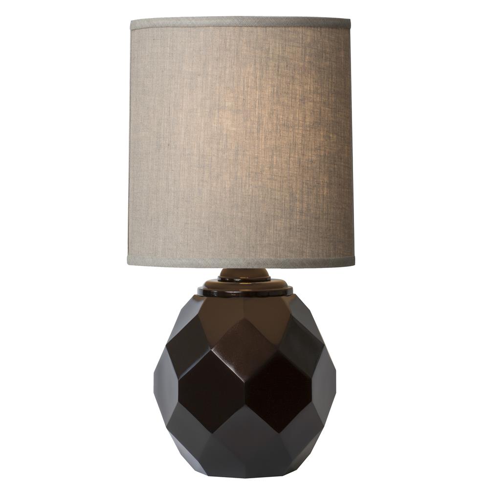 Thumprints 1206-ASL-2140 Espresso Table Lamp in High Gloss Bronze with Natural Shade
