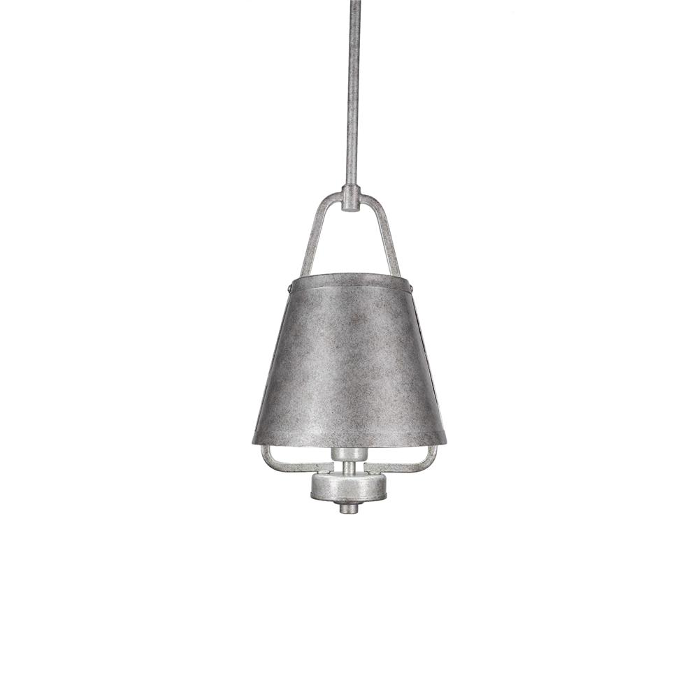 Toltec Lighting 1125-AS Sonora 1 Mini Pendant In Aged Silver Finish