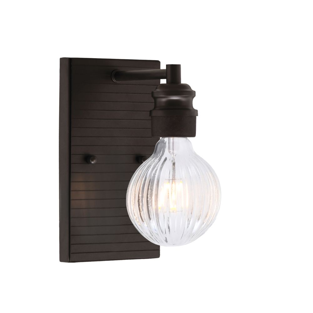 Toltec Lighting 1161-ES-LED45C Edge Wall Sconce Shown In Espresso Finish With 4 Watt LED Bulb
