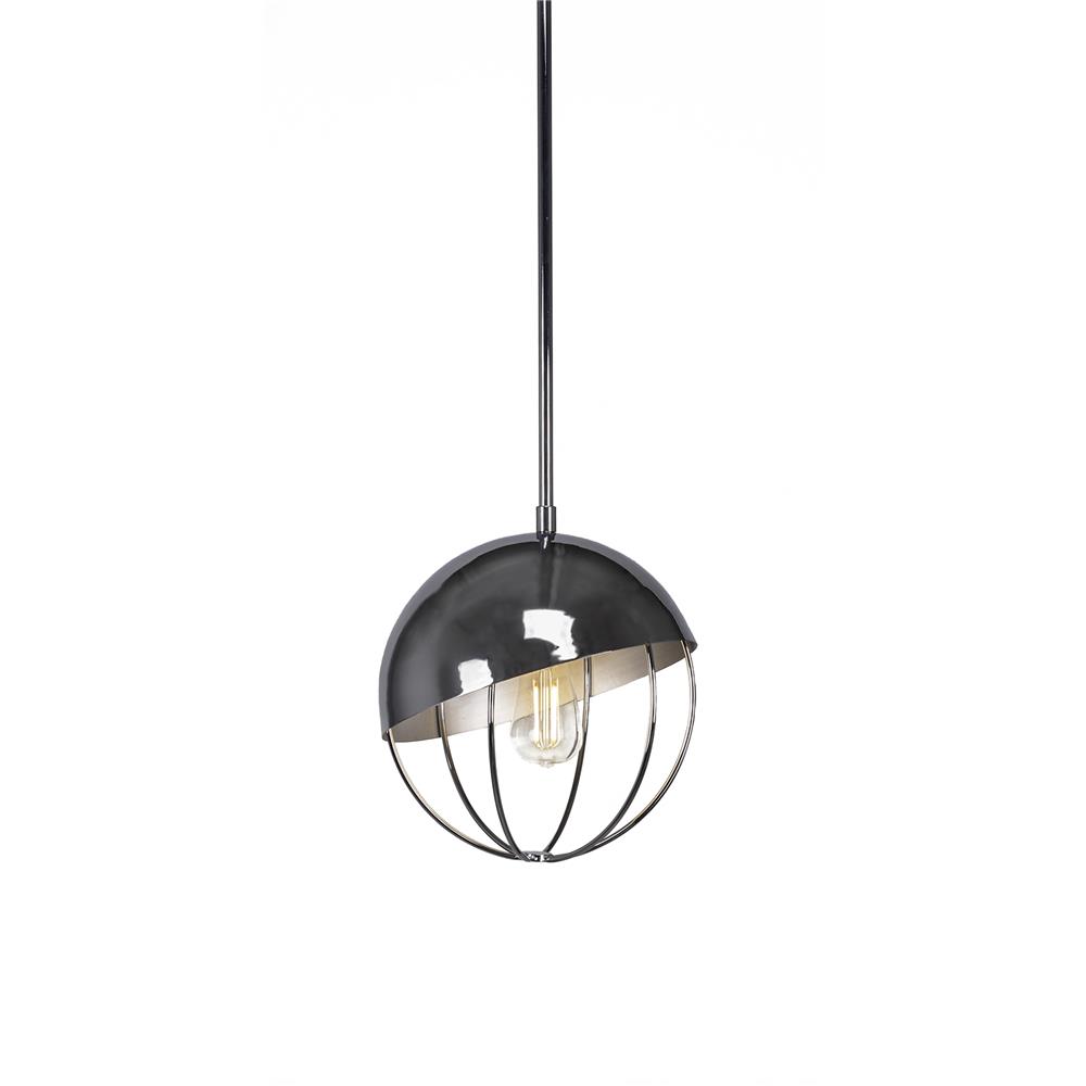 Toltec Lighting 1504-CH-LED18C Neo 1 Light Stem Pendant With Hang Straight Swivel Shown In Chrome Finish With Amber Antique LED Bulb
