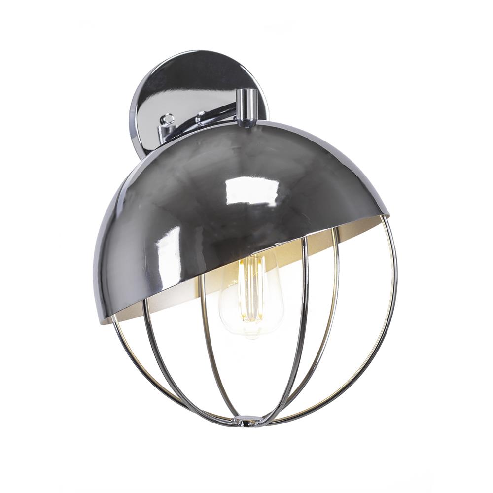Toltec Lighting 1514-CH-LED18C Neo 1 Light Wall Sconce Shown In Chrome Finish With Amber Antique LED Bulb