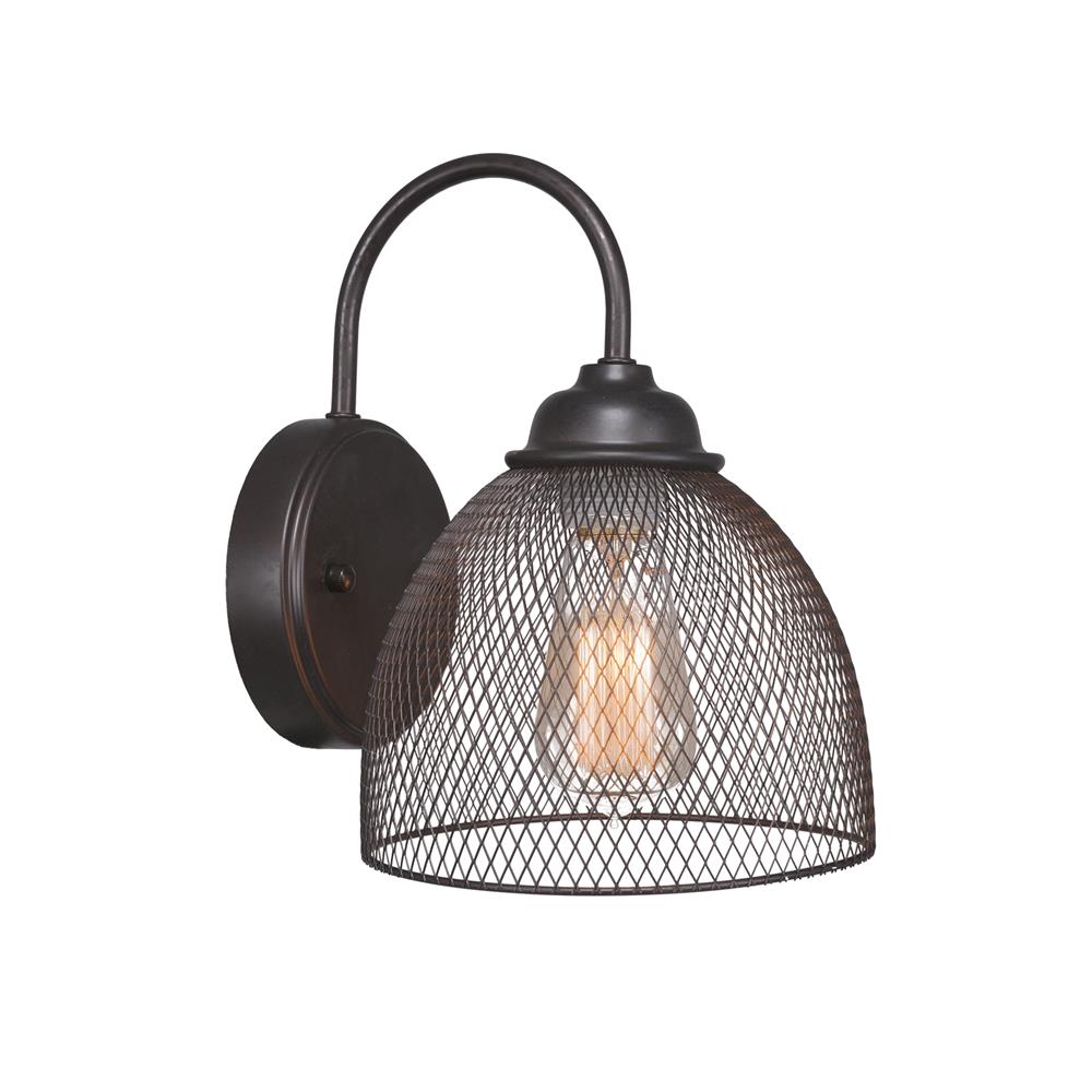 Toltec Lighting 1812-BRZ-AT18 Plexus 1 Light Wall Sconce in Bronze Finish With Amber Antique Bulb