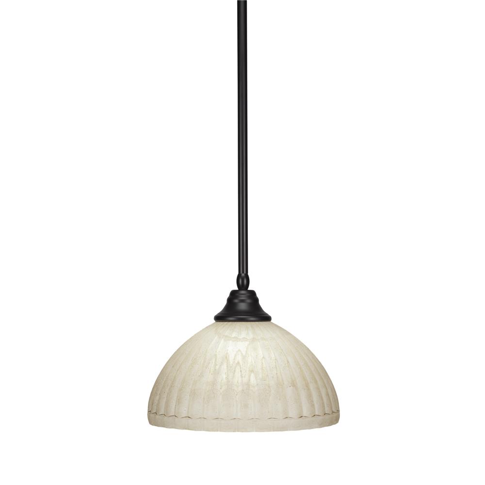 Toltec Lighting 26-ES-52317 Stem Pendant With Hang Straight Swivel Shown In Espresso Finish With 12" Rosetta Glass
