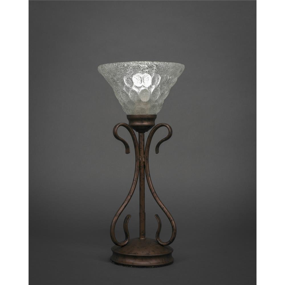 Toltec Lighting 31-BRZ-451 Bronze Finish 1 Light Table Lamp With 7 in. Italian Bubble Glass Shade