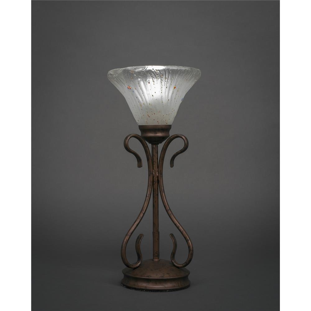 Toltec Lighting 31-BRZ-751 Bronze Finish 1 Light Table Lamp With 7 in. Frosted Crystal Glass Shade