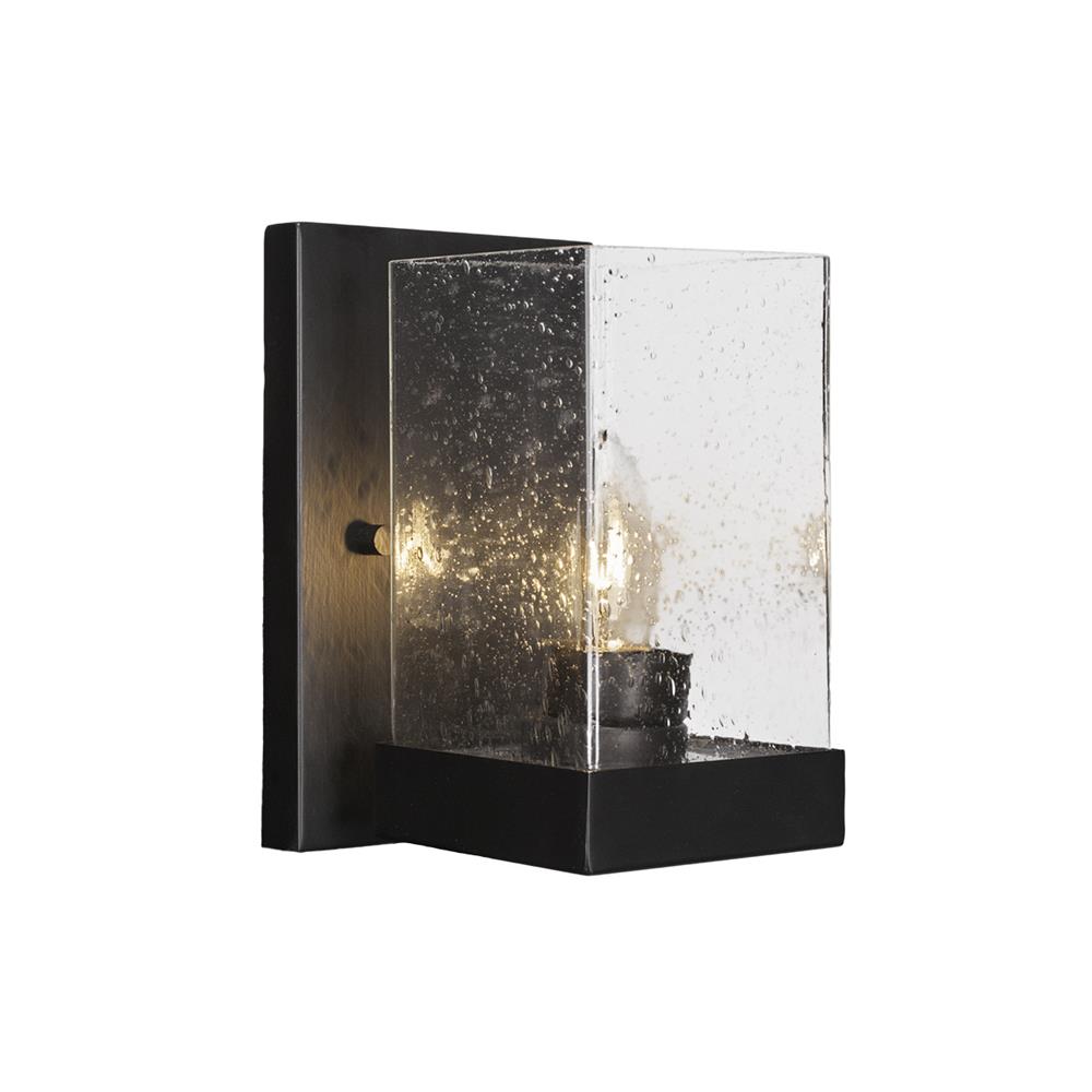 Toltec Lighting 3121-ES-530 Nouvelle Wall Sconce Shown In Espresso Finish With 4" Clear Bubble Glass