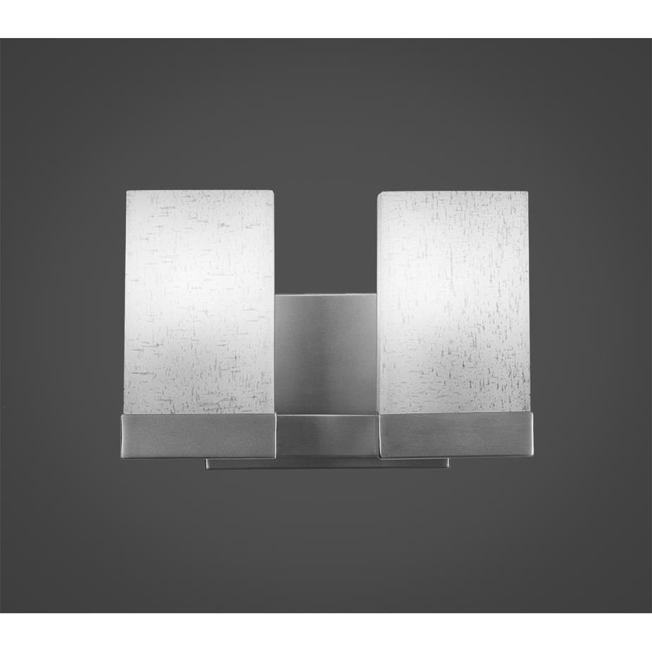 Toltec Lighting 3122-GP-531 Nouvelle 2 Light Bath Bar Shown In Graphite Finish With 4” White Muslin Glass