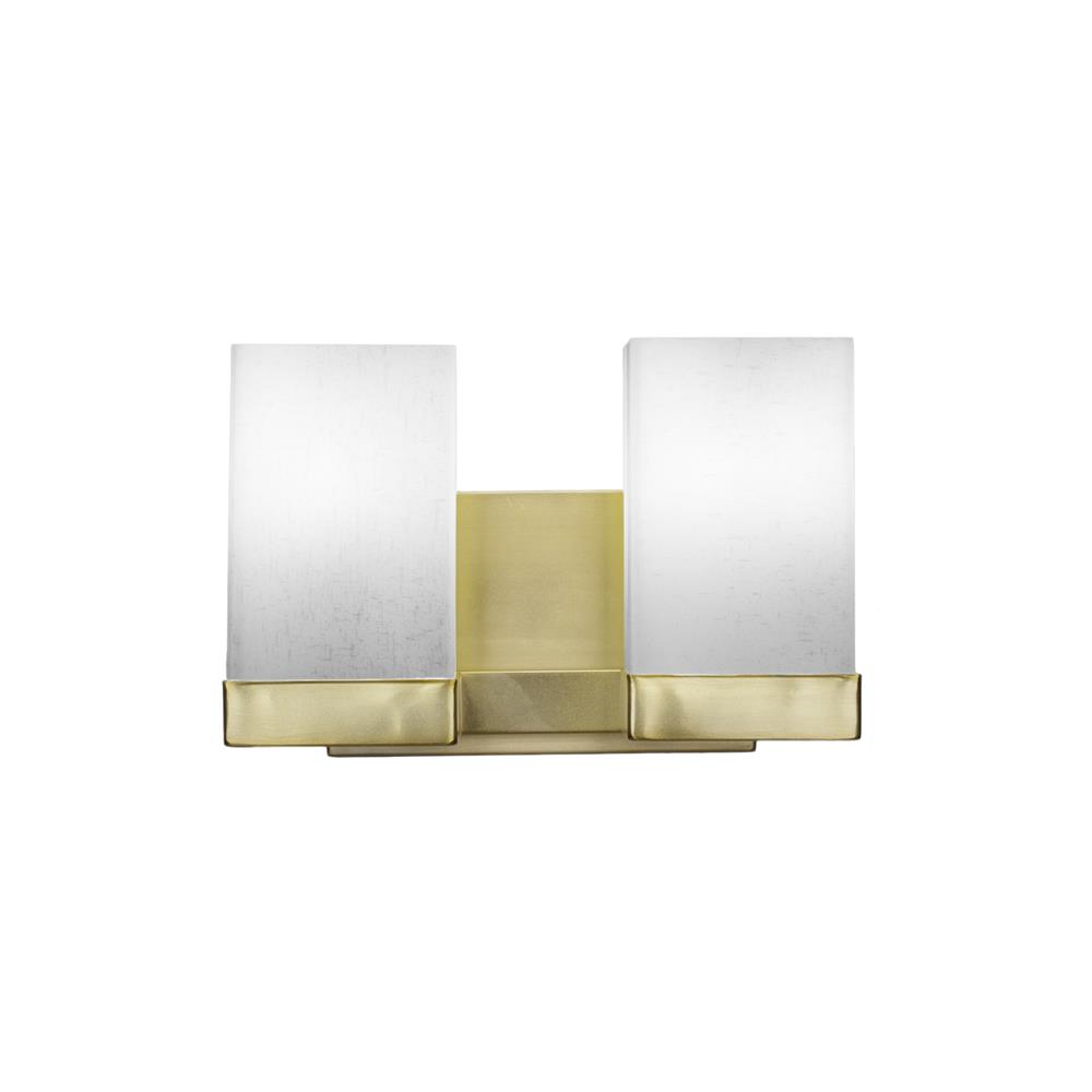 Toltec Lighting 3122-NAB-531 Nouvelle 2 Light Bath Bar Shown In New Age Brass Finish With 4" White Muslin Glass