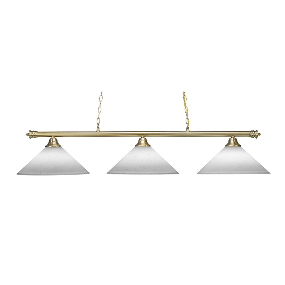 Toltec Lighting 373-NAB-318 Oxford 3 Light Bar With In New Age Brass Finish With 16" White Muslin Glass