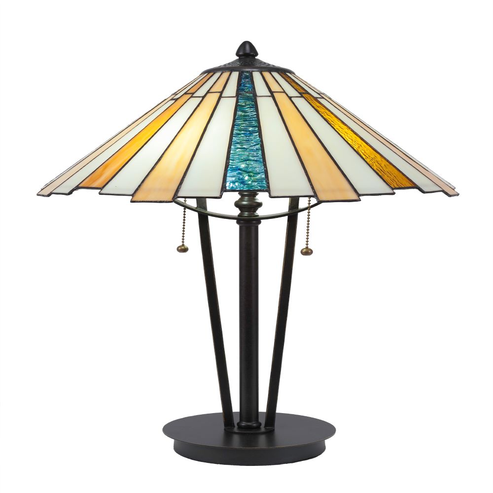 Toltec Lighting 75-DG-9331 Sequoia Art 2 Light Table Lamp Shown In Dark Granite Finish
