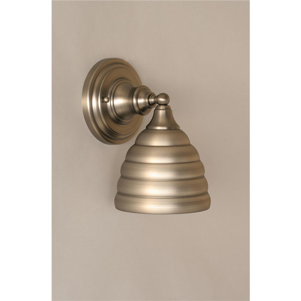 Toltec Lighting 40-BN-425 Brushed Nickel Finish Wall Sconce With 6 in. Beehive Metal Shade
