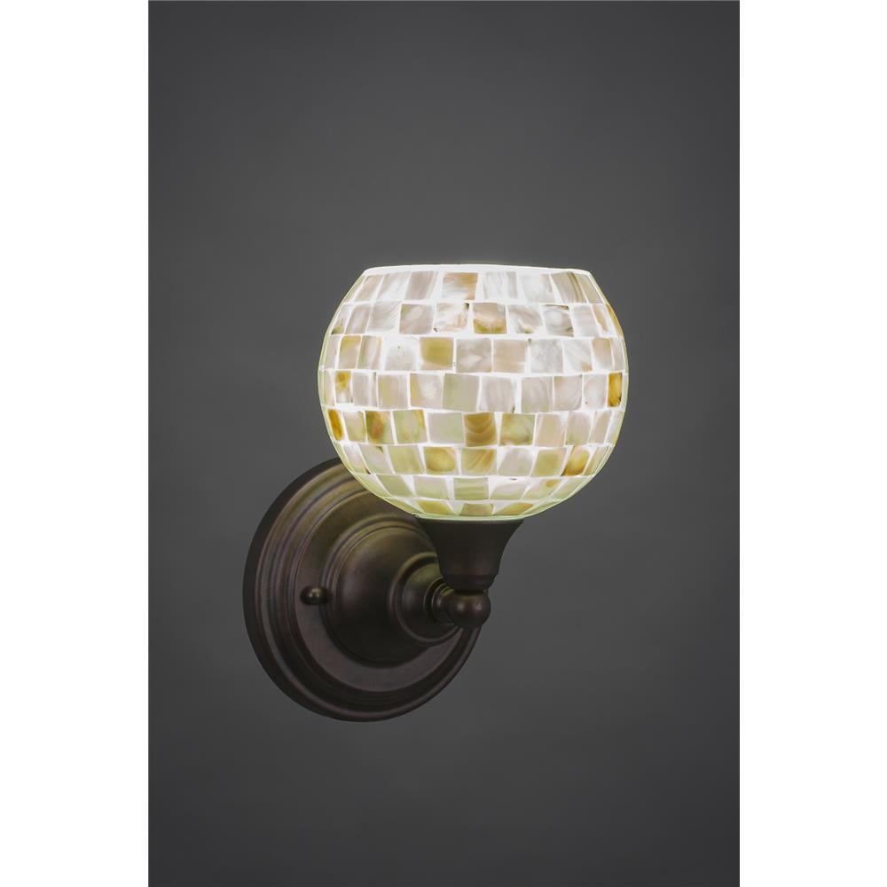 Toltec Lighting 40-BRZ-405 Bronze Finish Wall Sconce With 6 in. Seashell Glass