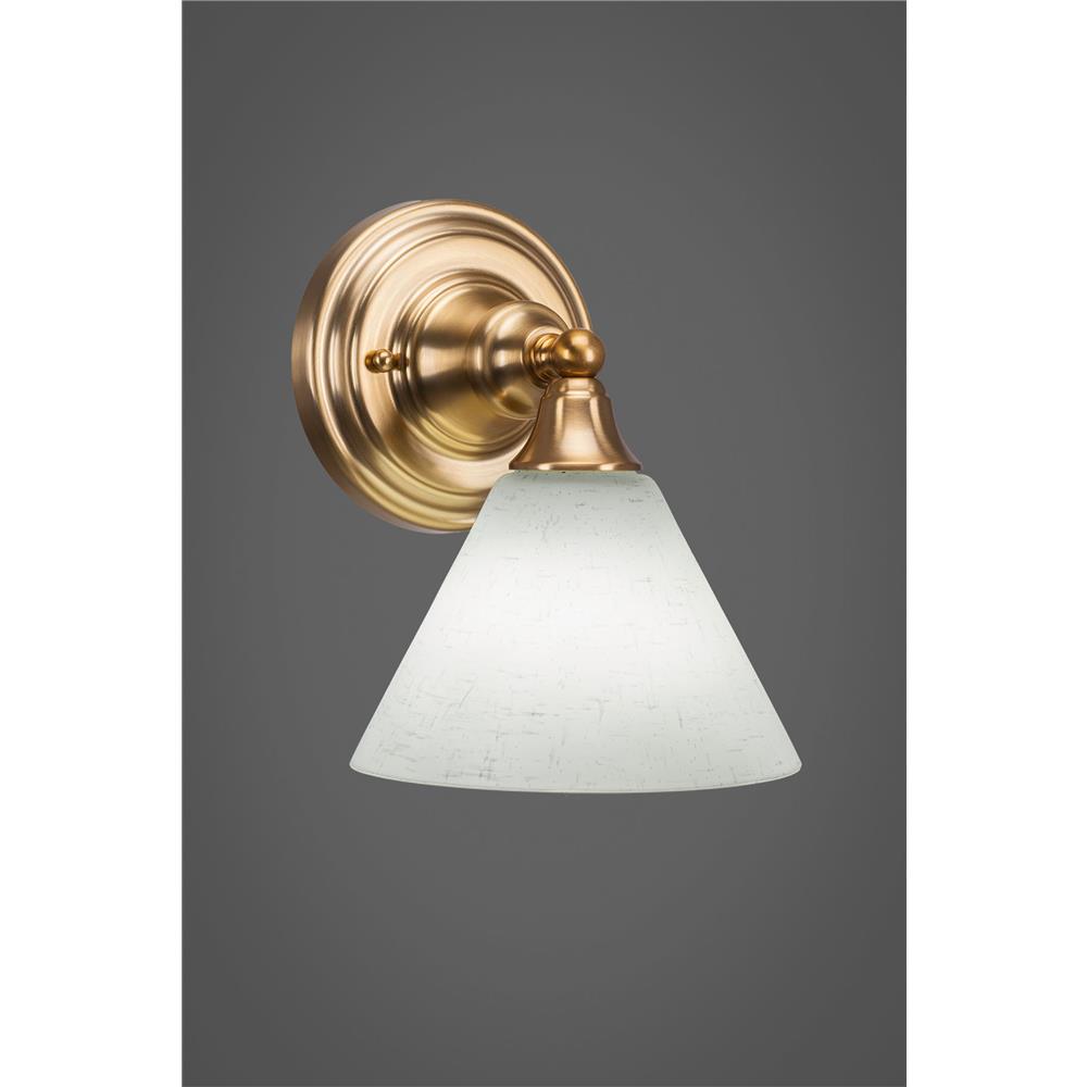 Toltec 40-NAB-312 Wall Sconce Shown In New Age Brass Finish With 7" White Bubble Glass
