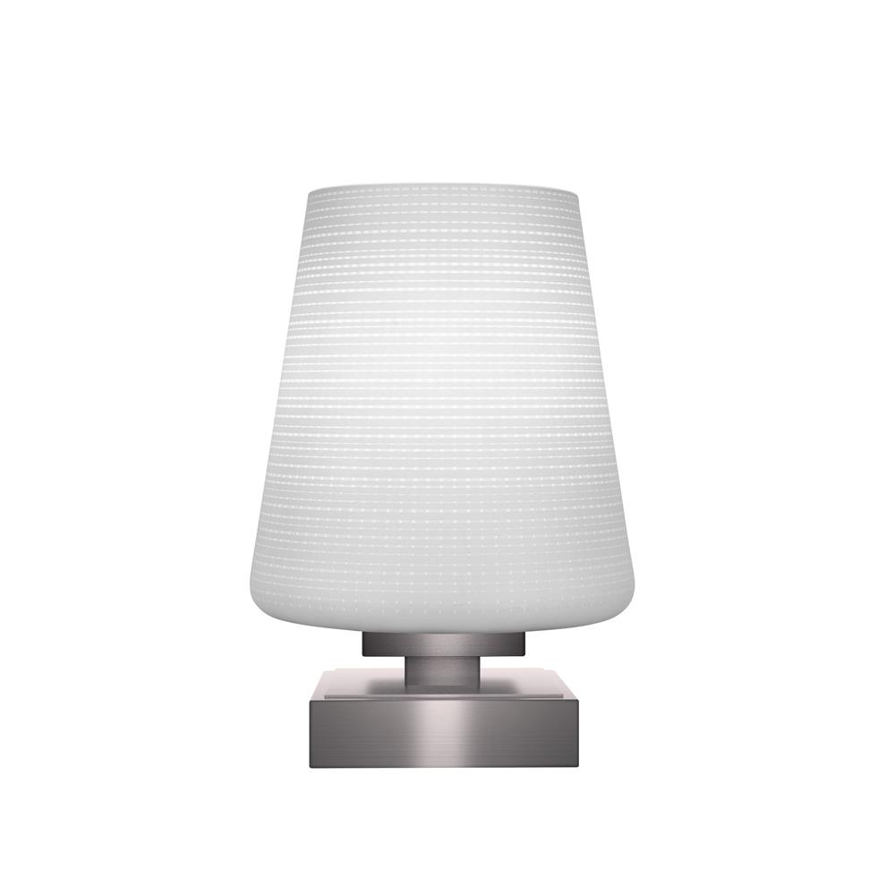 Toltec Lighting 52-GP-4031 Luna Accent Table Lamp Shown In Graphite Finish With 6" White Matrix Glass