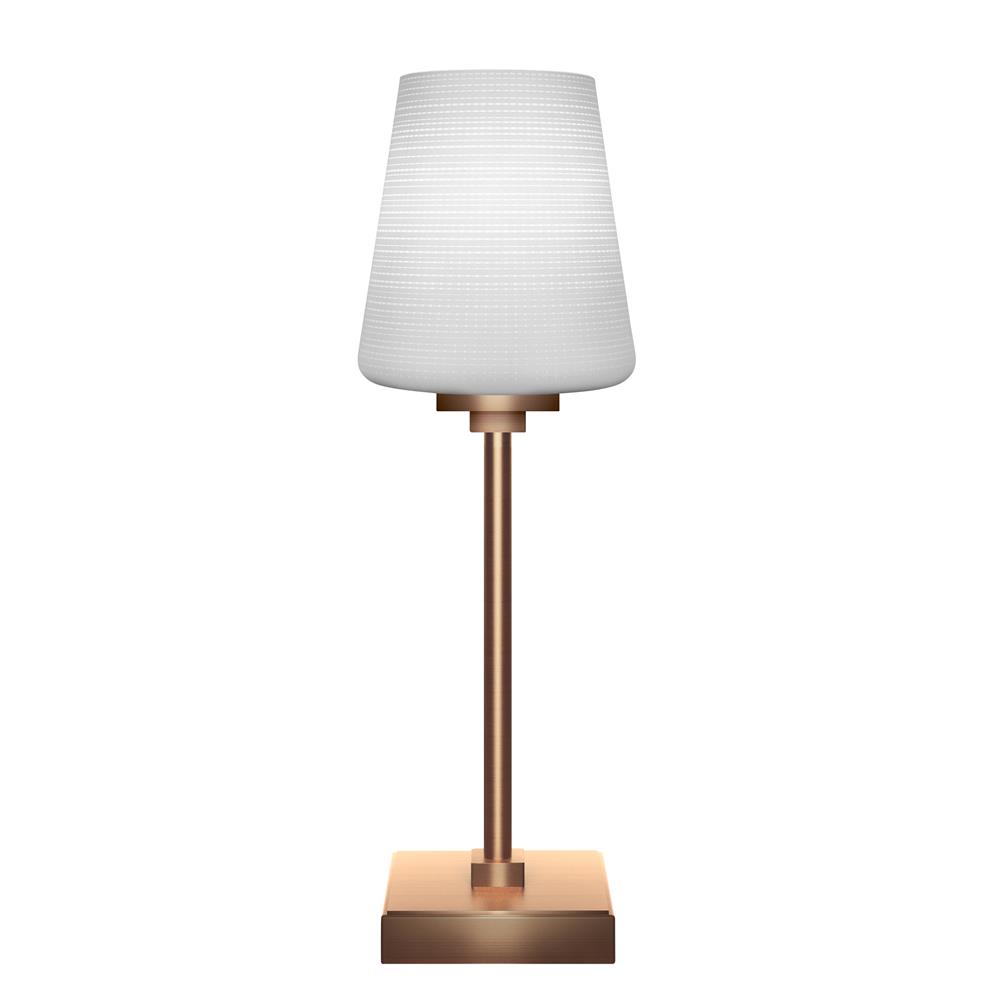 Toltec Lighting 54-NAB-4031 Luna Accent Table Lamp Shown In New Age Brass Finish With 6" White Matrix Glass