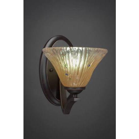 Toltec 551-DG-751 Zilo Wall Sconce Shown In Bronze Finish With 7" Frosted Crystal Glass