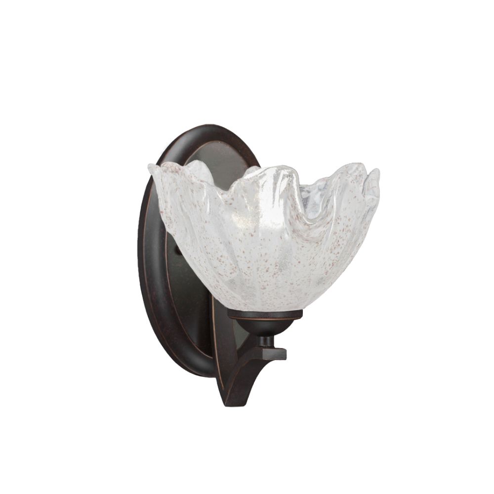 Toltec 551-DG-759 Zilo Wall Sconce Shown In Bronze Finish With 7" Italian Ice Glass