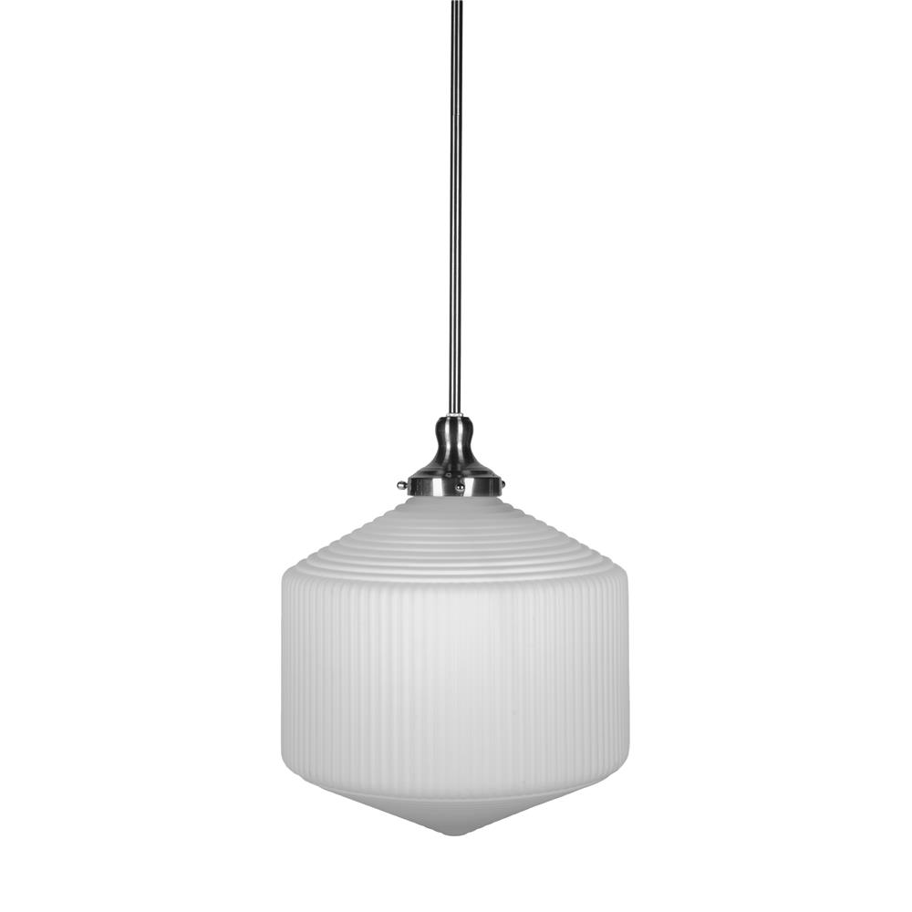 Toltec Lighting 78-BN-4681 Carina Carina Stem Hung Pendant Shown In Brushed Nickel Finish With 13.5" Opal Frosted Glass