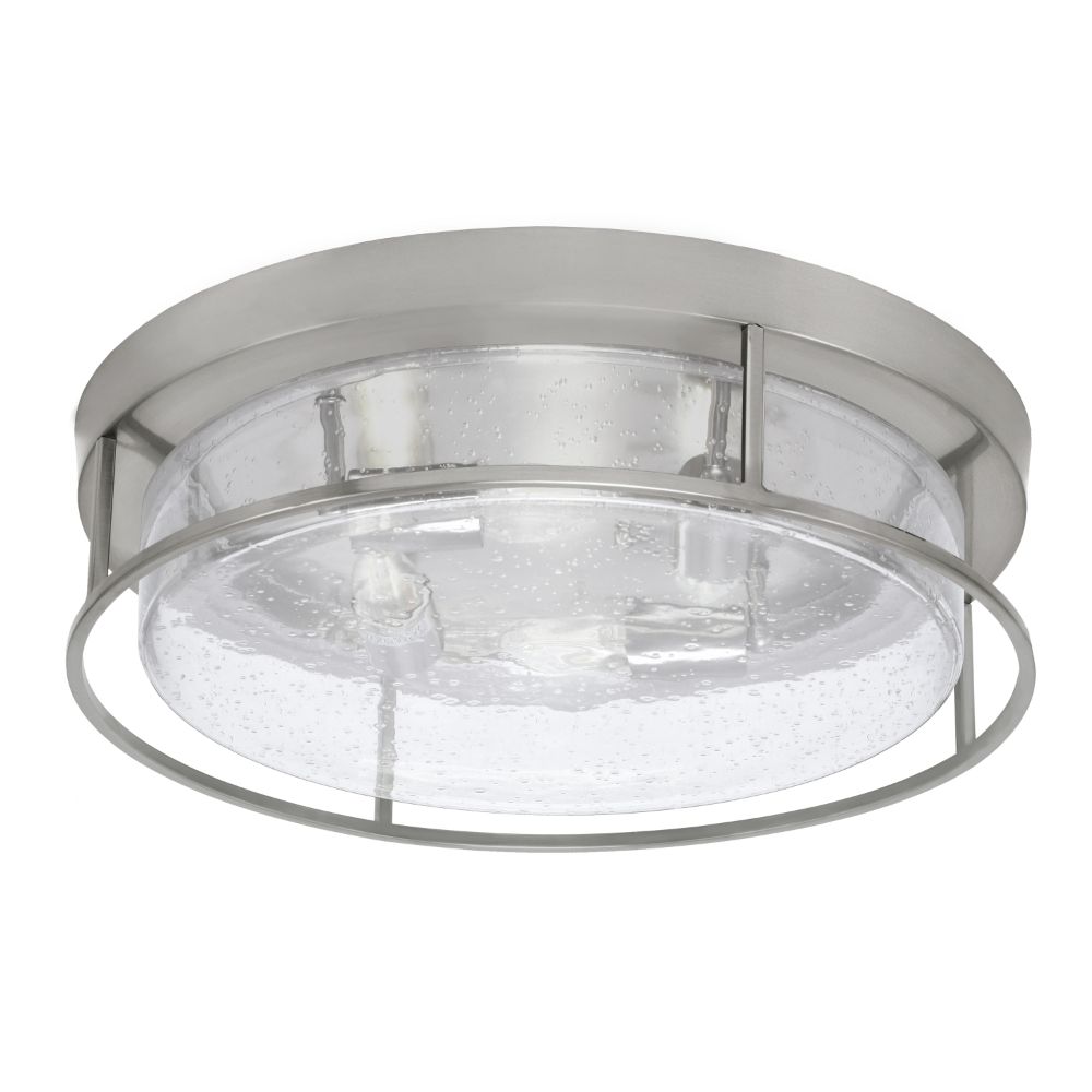 Toltec Lighting 818-BN-0 18" Flush Mount, 4-Bulb Shown In Brushed Nickel Finish With Clear Bubble Glass
