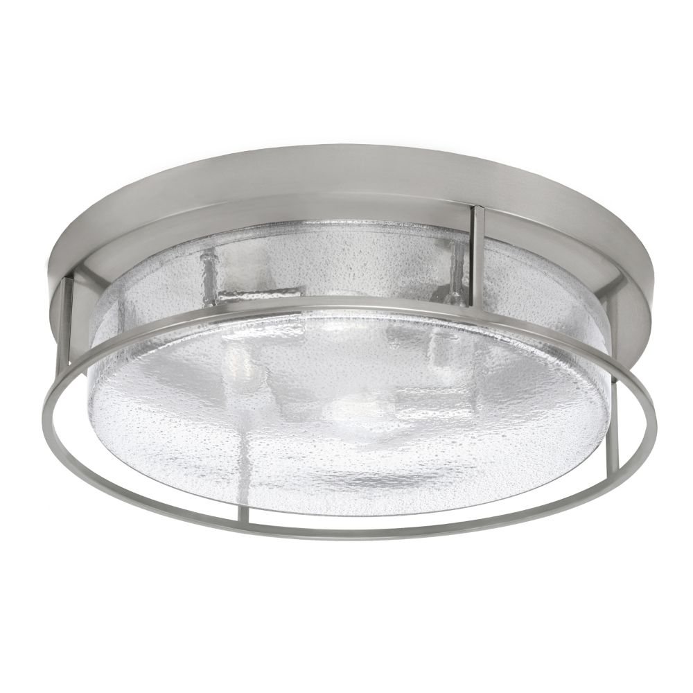 Toltec Lighting 818-BN-2 18" Flush Mount, 4-Bulbs, Shown In Brushed Nickel Finish With Smoke Bubble Glass