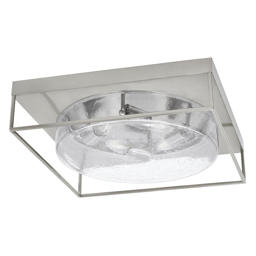 Toltec Lighting 858-BN-0 18" Flush Mount, 4-Bulbs, Shown In Brushed Nickel Finish With Clear Bubble Glass