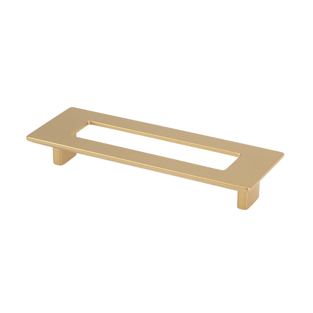 Topex 8-107001280903 RECTANGULAR PULL WITH HOLE 128MM MATTE BRASS
