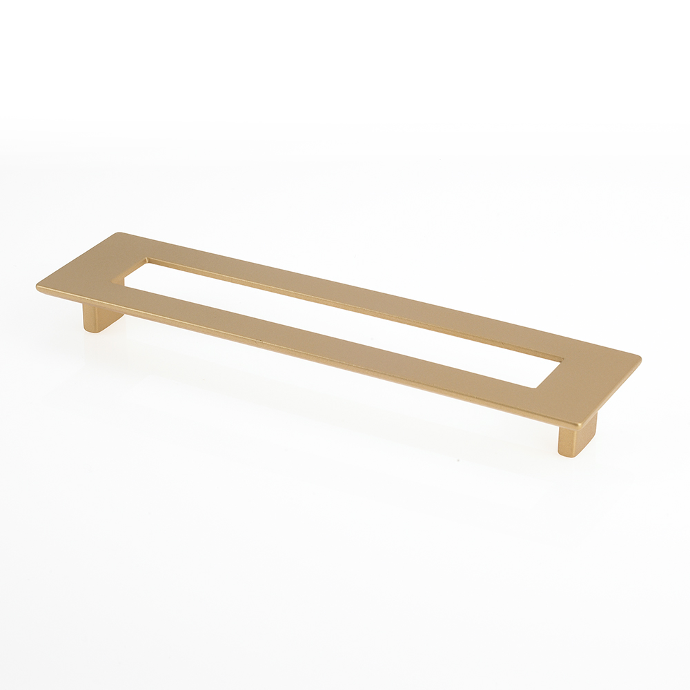 Topex 8-107001920903 LARGE RECTANGULAR PULL WITH HOLE 192MM MATTE BRASS