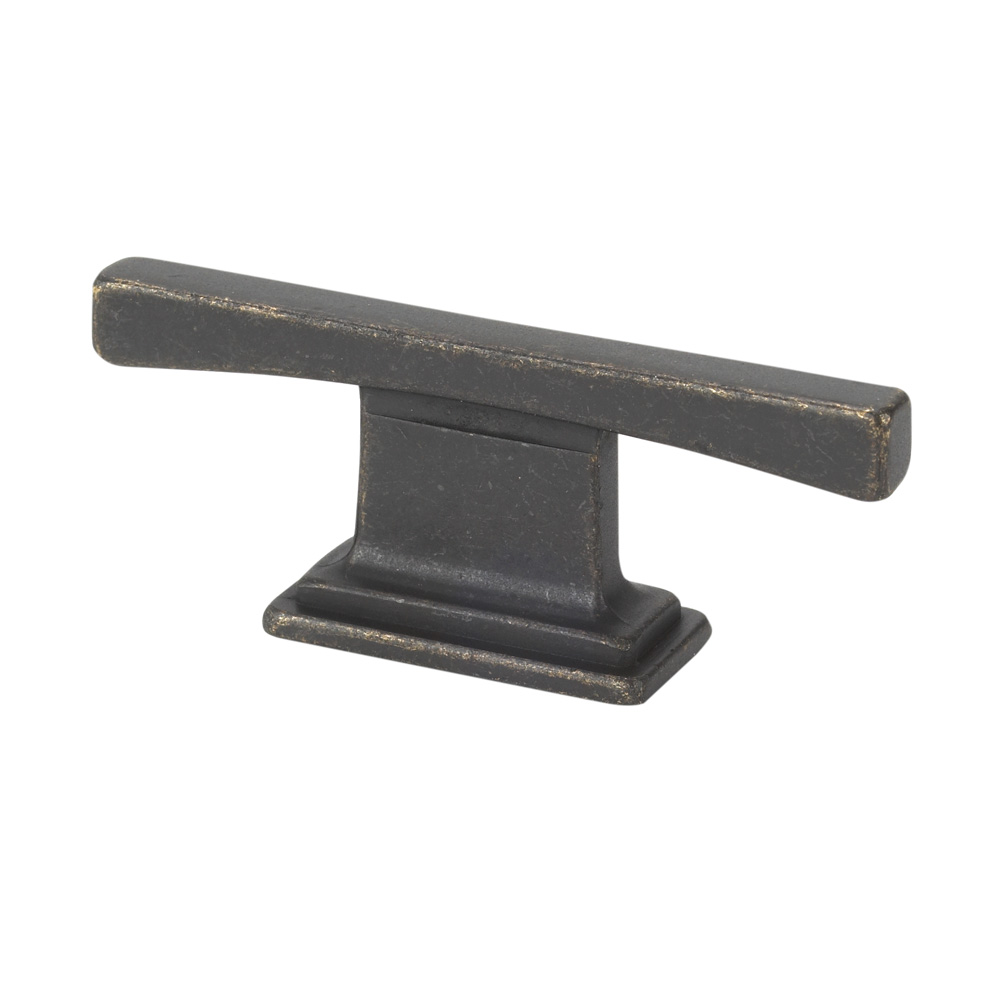 Topex 9-1336001627 Thin Square Transitional T Cabinet Pull Dark Bronze 16Mm