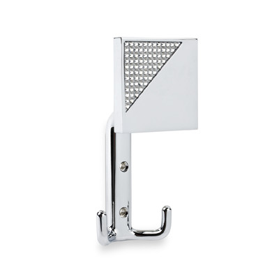 TOPEX P2040CRLSWA ROBE AND TOWEL HOOK WITH CORNER CRYSTALS IN CHROME