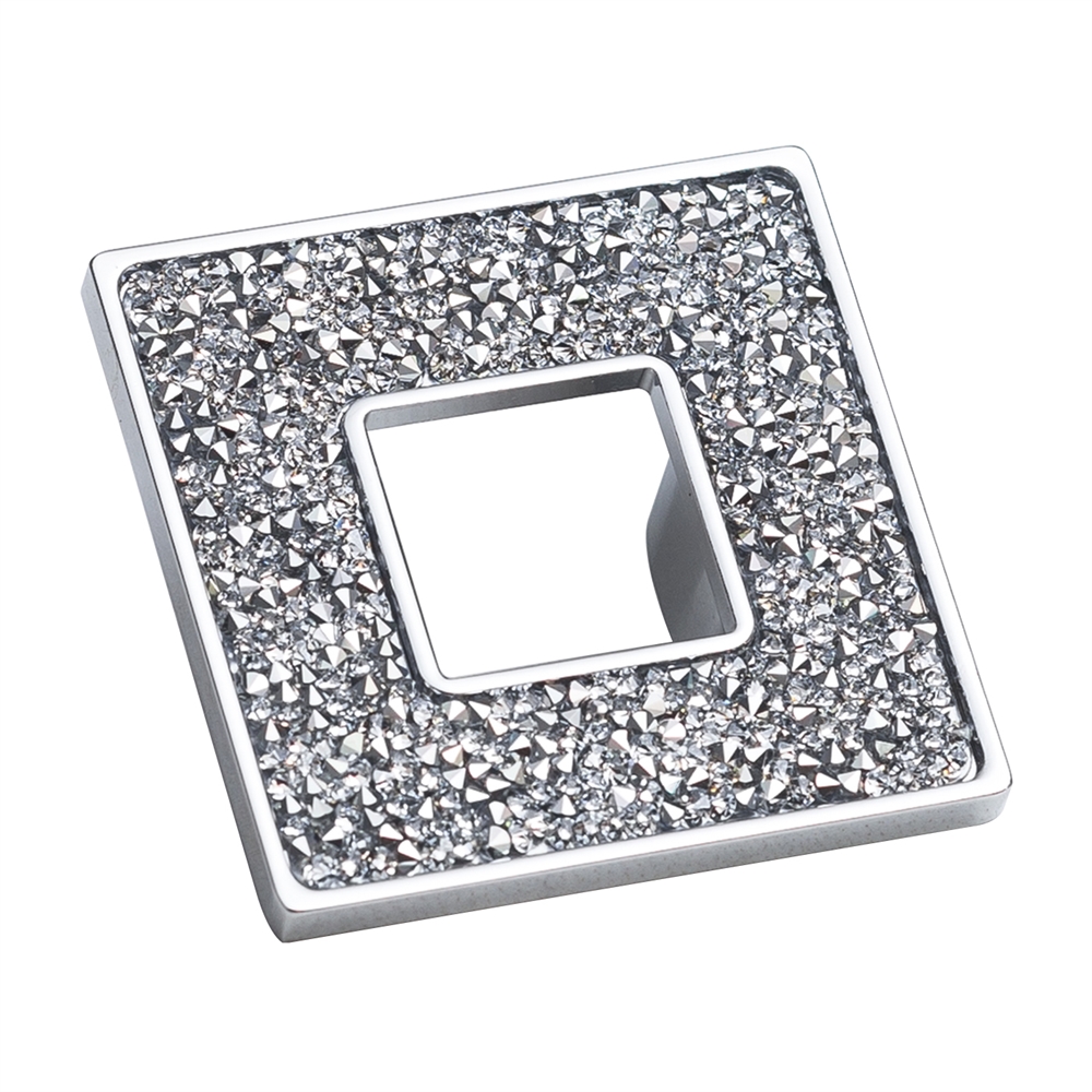 TOPEX M1890.32CRLSWA SQUARE KNOB WITH HOLE IN CHROME