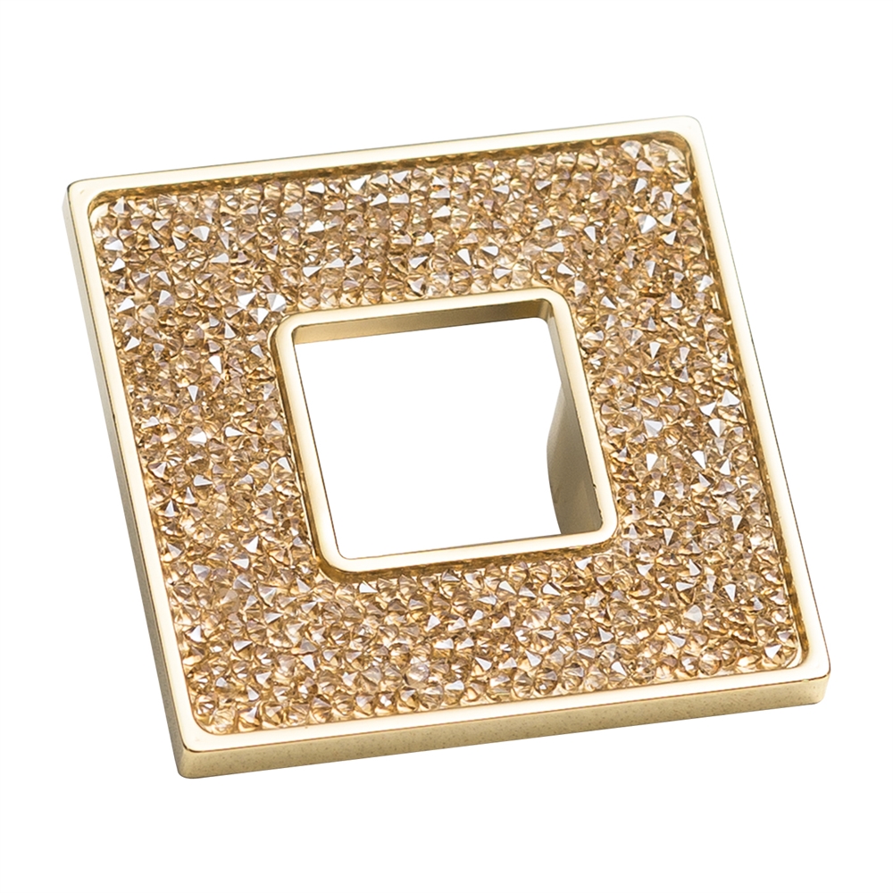 TOPEX M1890.32ORZSWA SQUARE KNOB WITH HOLE IN GOLD