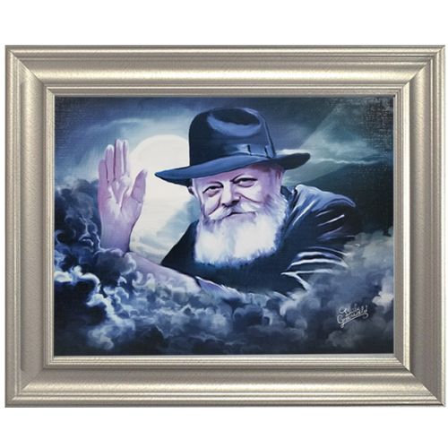 Chabad Lubavitch Rebbe Painting on Canvas- Light in the Dark