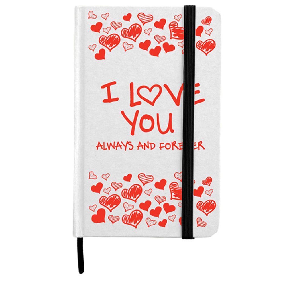 Lined Page Jotter with cardboard finish Quoting "I LOVE YOU"