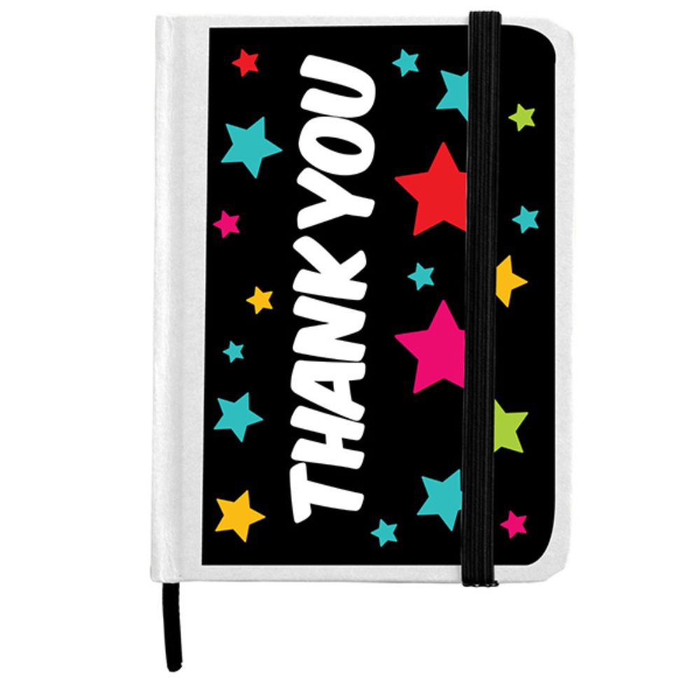 Lined Page Jotter with cardboard finish Quoting "THANK YOU"