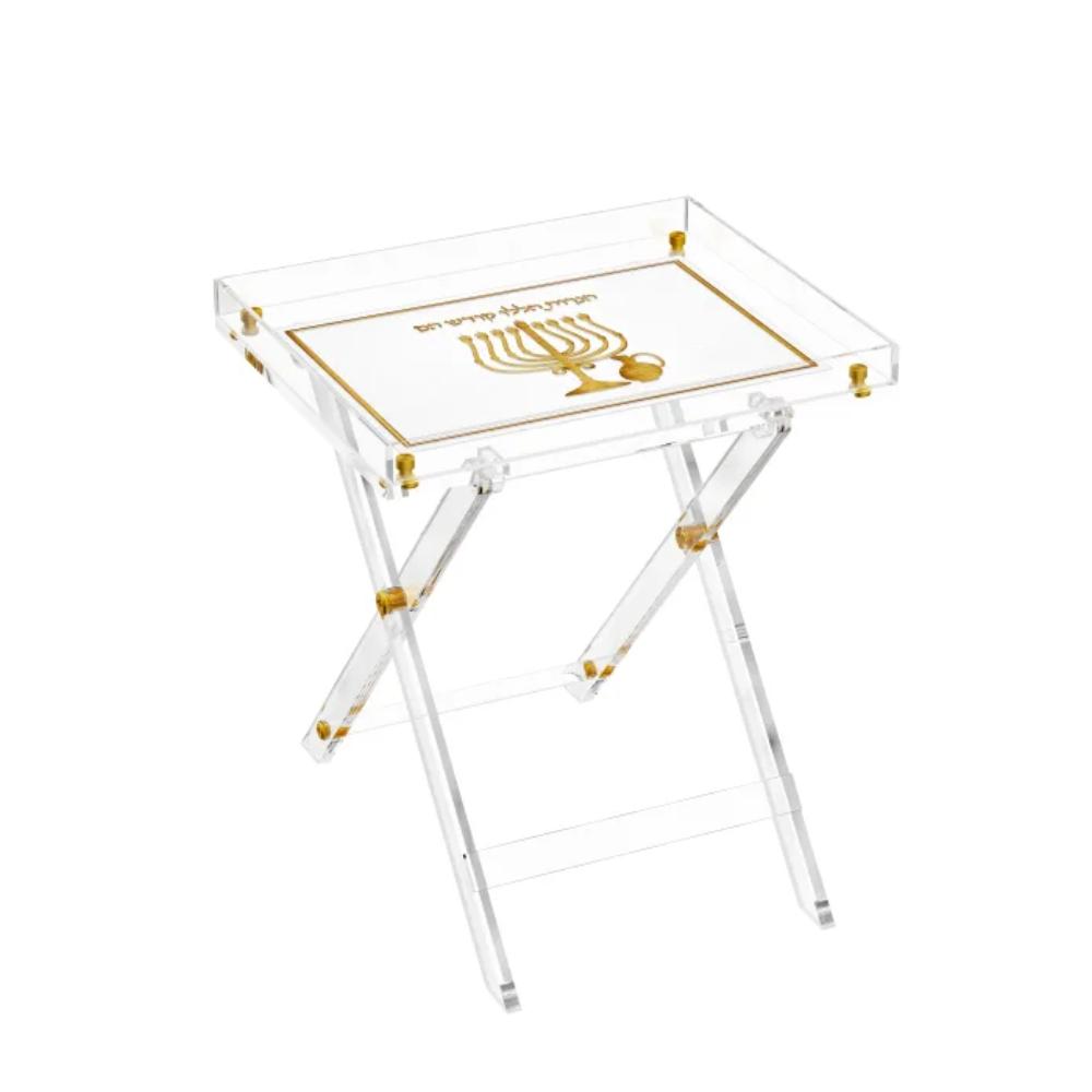 Feldart Leatherite Folding Table - Gold