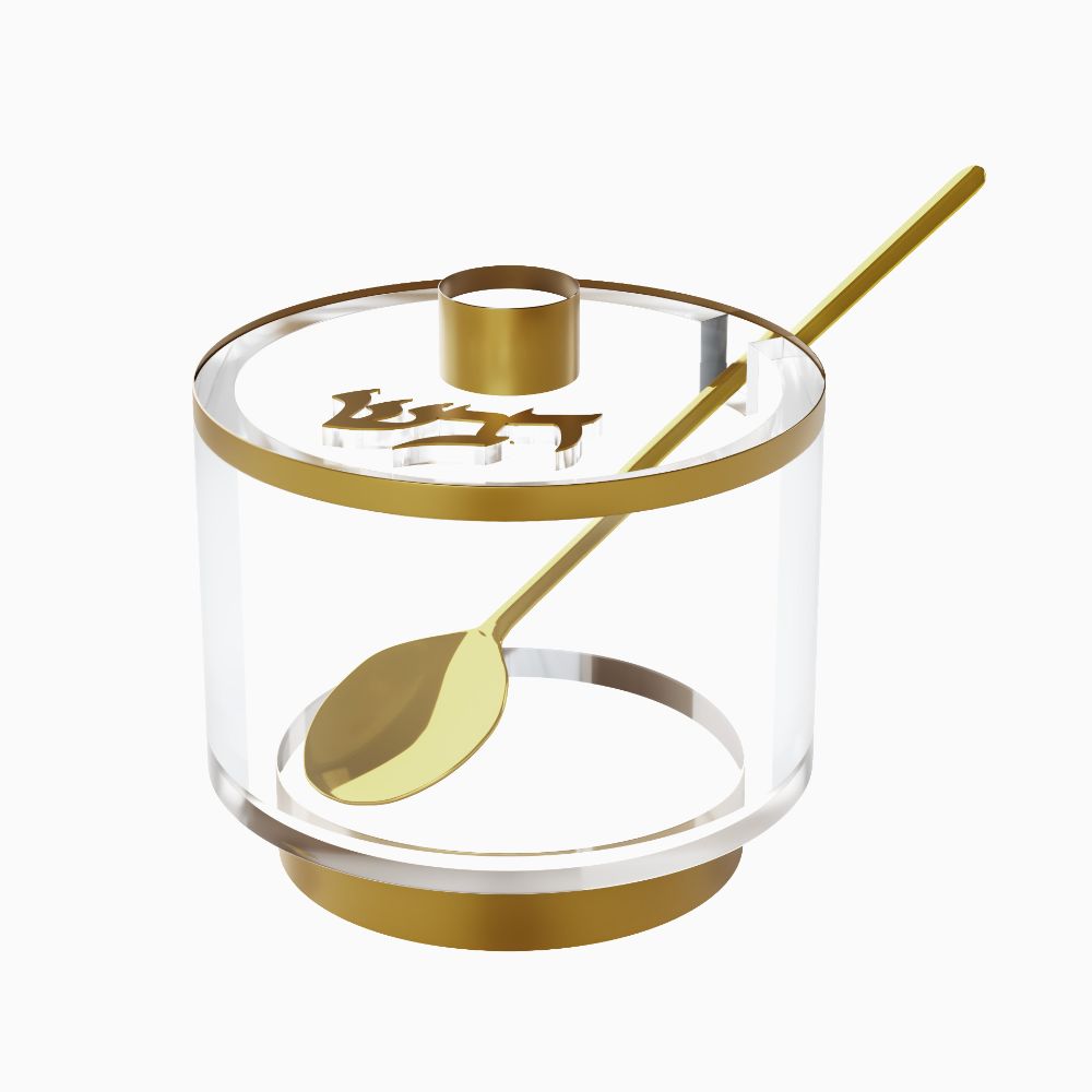 Feldart Honey Dish with Base - Gold