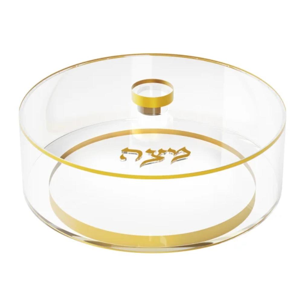 Feldart Round Matzah Box - Gold
