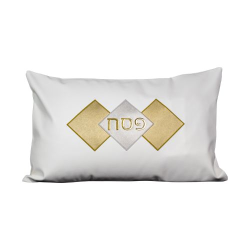 Leather Pesach Seder Pillow Gold Diamond Design